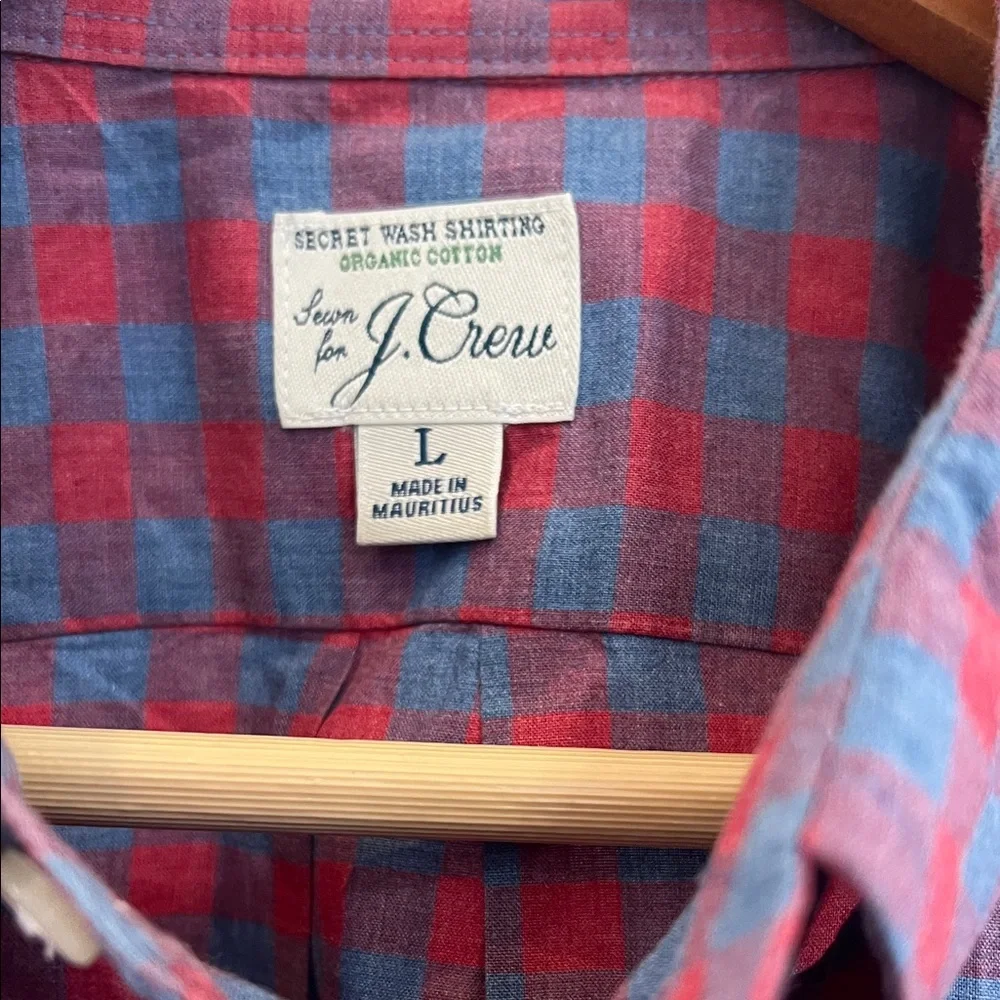J. Crew Red and Blue Checkered Men's Shirt 100% cotton